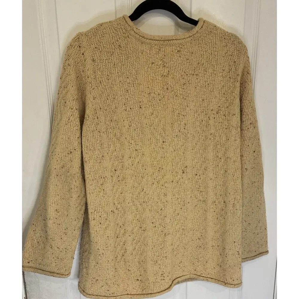 Cabela’s Women’s Yellow Cardigan L Flecked Chunky Knit Sweater